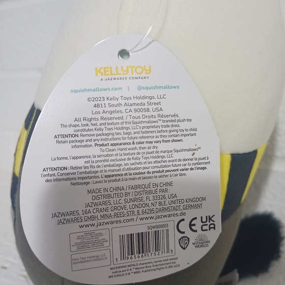 Squishmallows Harry Potter Hogwarts House Hufflepuff Badger Plush New - Picture 4 of 4